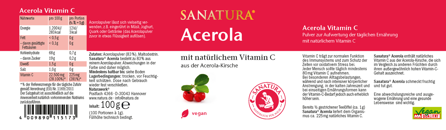 Sanatura Acerola 100g