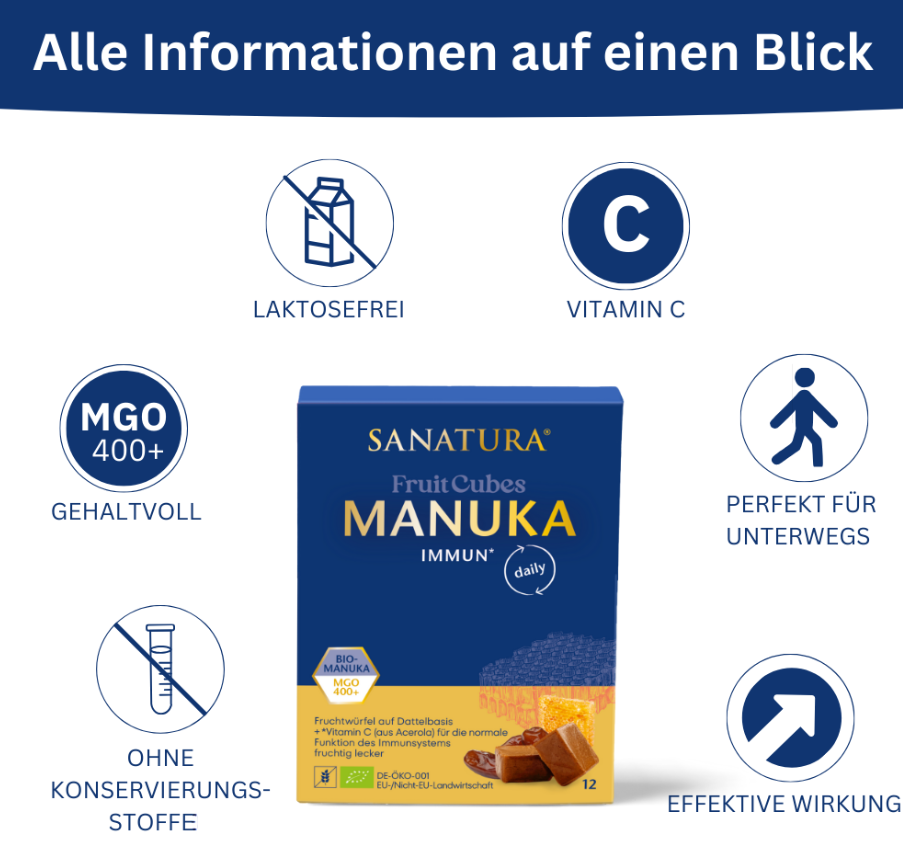 Sanatura FruitCubes Bio Manuka Immun* 12er