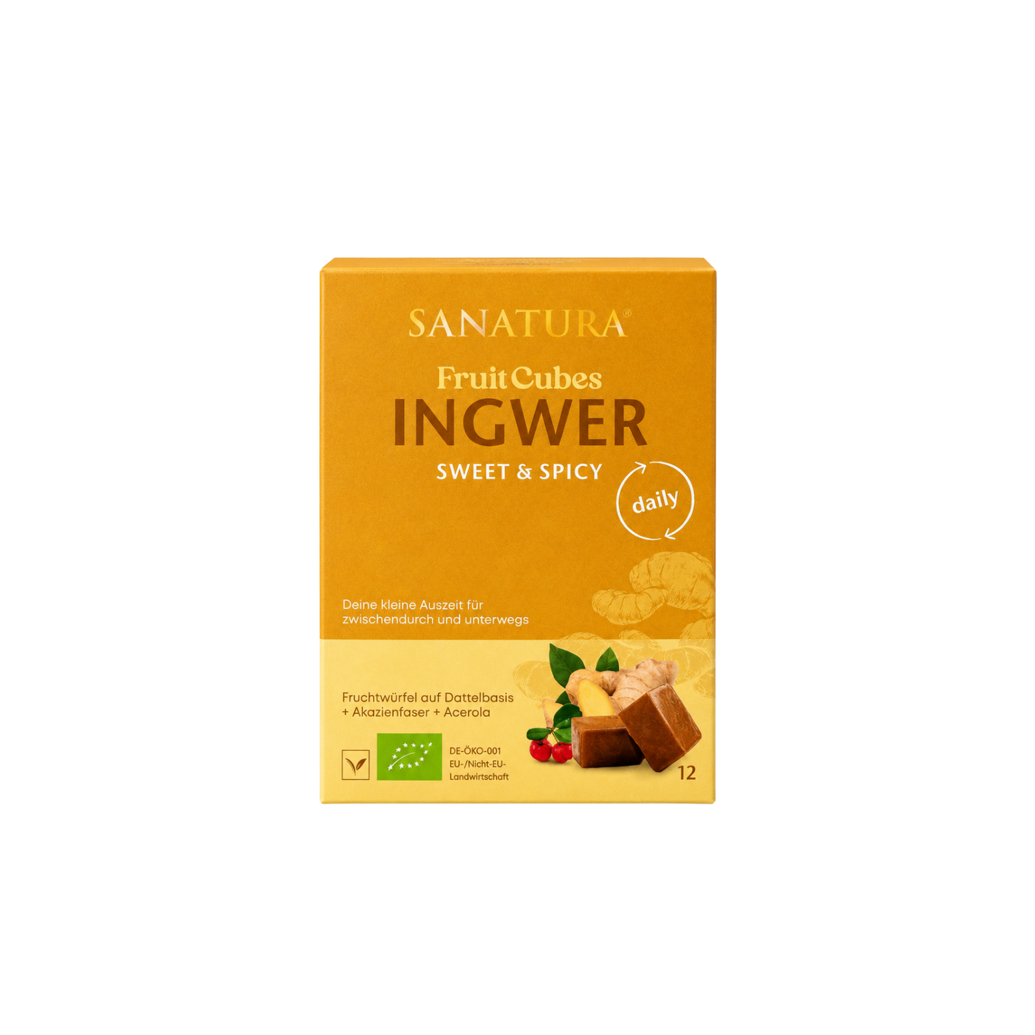 Sanatura FruitCubes Bio Ingwer 12er