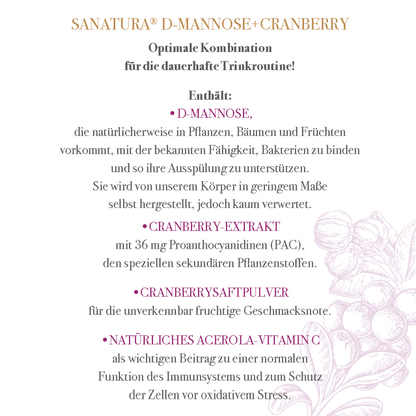 Sanatura D-Mannose Cranberry 200g