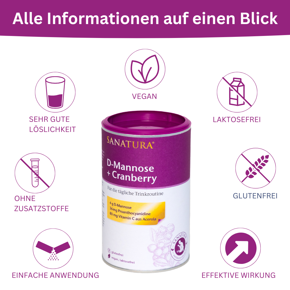 Sanatura D-Mannose Cranberry 200g